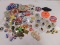 BULK LOT MISC. PIN BACK BUTTONS & HAT PINS