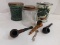 (3) ASSORTED SMOKING PIPES & TOBACCO JARS / CANS