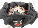 CHICAGO BULLS DUFFLE BAG FULL OF VARIOUS TRADING CARDS