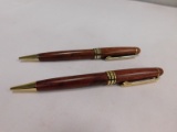 (2) WOOD TONE AUGUSTANA COLLEGE INK PENS