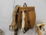 TRAPPERS BASKET W/ FOX & MUSCRAT FURS