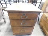 3 DRAWER ANTIQUE CABINET - HANDCUT DOVE TAIL DRAWERS