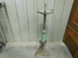 ANTIQUE CAST IRON FLOOR ASHTRAY STAND W/ MARBLE DÉCOR