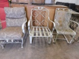 (3) MISC. WROUGHT IRON PATIO CHAIRS