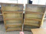 (2) FOUR SECTION METAL BARRISTER BOOKCASES