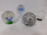 (4) ASSORTED PAPERWEIGHTS