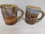 (2) REDLIN WILDLIFE ART MUGS