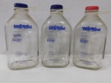 (3) HALF GALLON HEARTLAND MILK BOTTLES