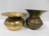 (2) BRASS SPITOONS