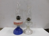 (2) VINTAGE OIL LAMPS