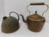 (2) COPPER TEAPOTS