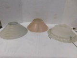 (3) ANTIQUE CELING LIGHT SHADES