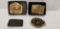 (3) JOHN DEERE BELT BUCKLES & ONE FS BELT BUCKLE