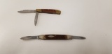 (2) SMALL 2 BLADE POCKET KNIVES - CAMILUS & CHINA