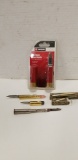 (4) BULLET SHAPED POCKET KNIVES - 30-06, .44 & OTHERS