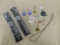 (2) EIGER WRIST WATCHES & ASSORTED KEY CHAINS, HAT PINS & NECKLACE