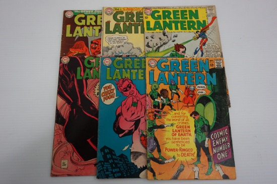 (6) GREEN LANTERN SILVER AGE COMIC BOOKS