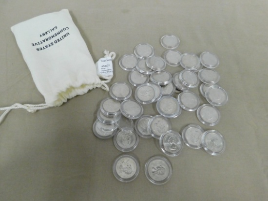 BAG OF 37 UNPLATED STATE QUARTERS