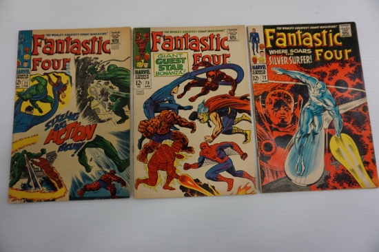 (3) FANTASTIC FOUR SILVER AGE COMIC BOOKS (1968)