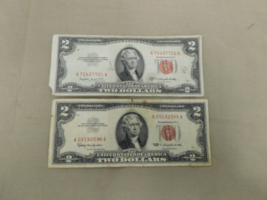 (2) RED SEAL $2 UNITED STATES NOTES