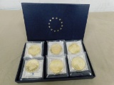 (6) ASSORTED U.S. COIN REPLICAS IN BOX