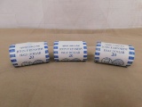 (3) ROLLS JOHN F. KENNEDY HALF DOLLAR