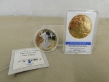 (2) 1933 GOLD DOUBLE EAGLE REPLICA COINS