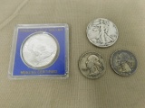 (4) VINTAGE SILVER COINS