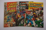 (3) CAPTAIN AMERICA AND FALCON COMIC BOOKS(1971)