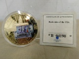 BANKNOTES OF THE U.S.A - BENJAMINAN FRANKLIN $100 BANKNOTE PROOF COIN