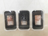 (3) QUARTER TROY OUNCE .999 FINE SILVER BARS