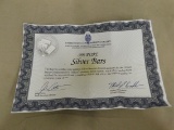 (5) 1 GRAM .999 SILVER BARS W/ CERTIFICATE