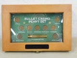 BULLET CASING PENNY SET IN DISPLAY BOX