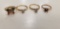 (4) ASSORTED GOLD RINGS