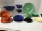 FRENCH SAXON ZEPHYR COLORED DISHES - FIESTA STYLE