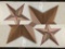 (3) BROWN & RED STARS