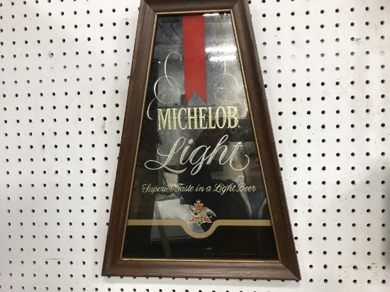 MICHELOB LIGHT MIRROR BEER SIGN