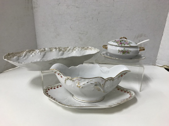 (3) VINTAGE PORCELAIN DISHES