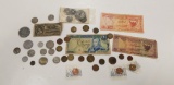 MISC. FOREIGN COINS & PAPER MONEY