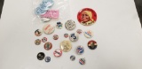 ASSORTED PIN BACK BUTTONS