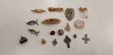 HAIR CLIPS, HAT PINS, PENDANTS