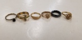 (6) ASSORTED FASHON JEWELRY RINGS