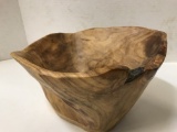 HAND CRAFTED BURL WOOD BOWL