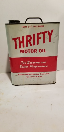 2 GALLON THRIFTY MOTOR OIL CAN