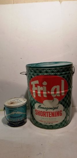 50 LB. FRI-AL SHORTENING & 4 LB. MORRELL LARD  BUCKETD