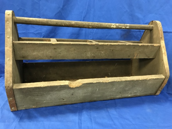 VINTAGE WOODEN TOOL CADDY / TOTE
