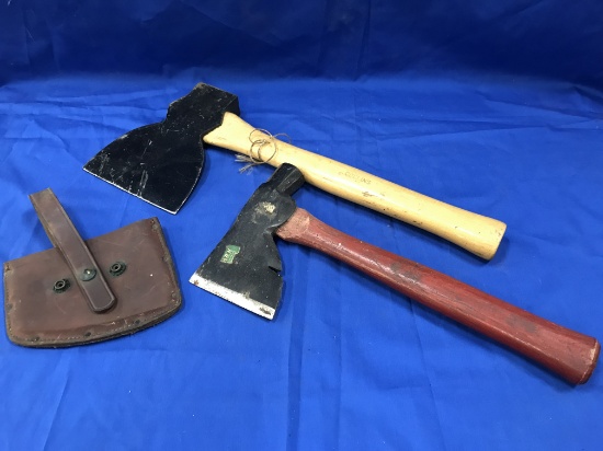 (2) HATCHETS, COLLINS & UNMARKED