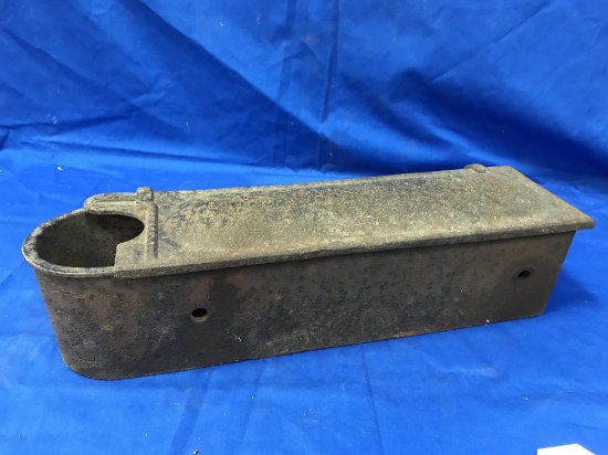 UNMARKED CAST IRON TRACTOR TOOL BOX