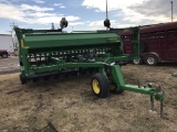 JOHN DEERE 1560 15FT NO TILL DRILL W/ DOLLY WHEEL HITCH & MARKERS