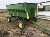 STEEL FLARE BOX WAGON ON SEARS GEAR W/ HOIST & NEW TIRES